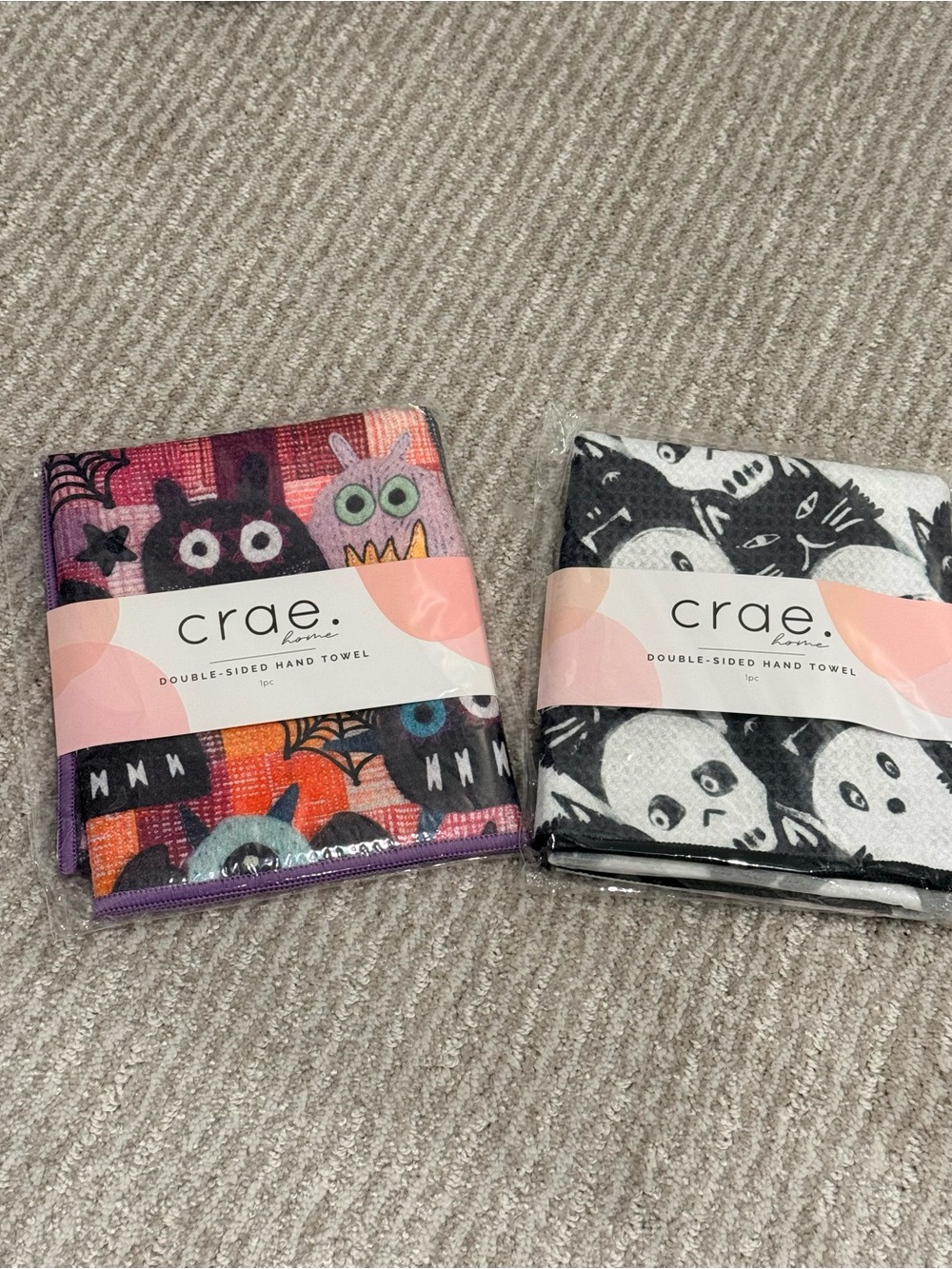 Viral Crae Halloween double sided hand towels